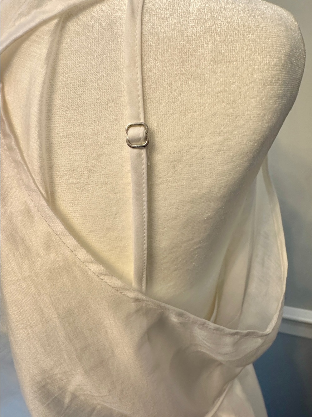 Banana Republic White Organza Sleeveless Midi Dress with Tie Waist - Picture 7 of 8